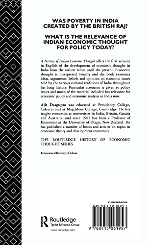 A History of Indian Economic Thought (The Routledge History of Economic Thought)