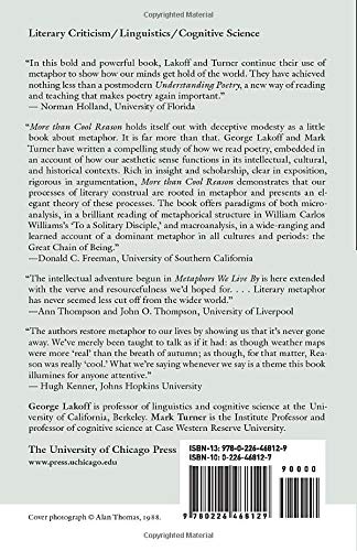 More than Cool Reason: A Field Guide to Poetic Metaphor — back cover