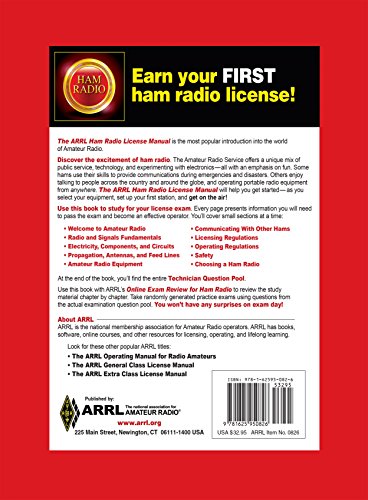The ARRL Ham Radio License Manual Spiral - Easy Amateur Technician Operators Study Guide - With Sample Test Questions