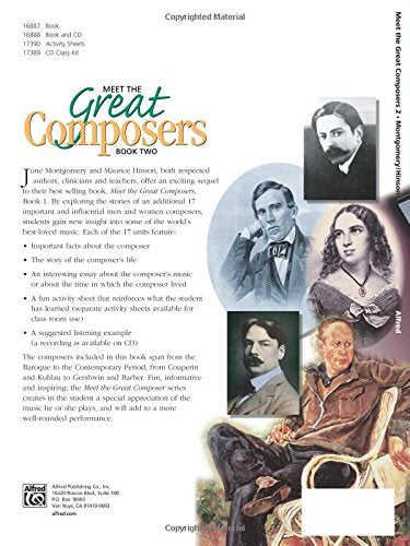 Meet the Great Composers, Bk 2: Short Sessions on the Lives, Times and Music of the Great Composers (Learning Link, Bk 2) — back cover