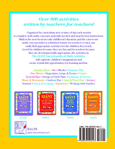 The GIANT Encyclopedia of Math Activities For Children Age 3 to 6: Over 600 Activities Created by Teachers for Teachers