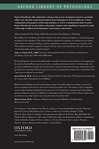 The Oxford Handbook of the Psychology of Working (Oxford Library of Psychology)