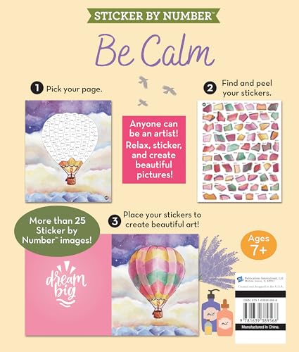 Brain Games - Sticker by Number: Be Calm (28 Images to Sticker)