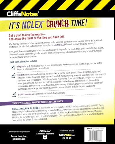 CliffsNotes NCLEX-RN Cram Plan: Illustrated Edition