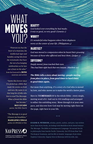 The Message 100 Devotional Bible (Hardcover, Starry Night): The Story of God in Sequence