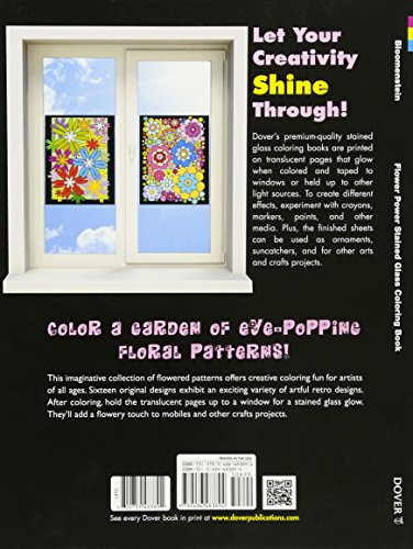 Flower Power Stained Glass Coloring Book (Dover Flower Coloring Books)