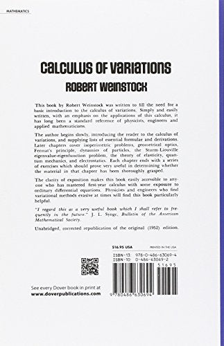 Calculus of Variations: with Applications to Physics and Engineering