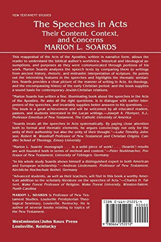 The Speeches in Acts: Their Content, Context, and Concerns b
