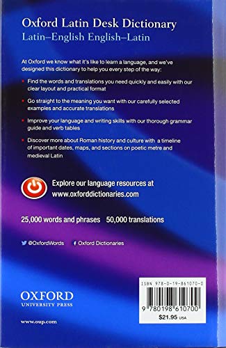 Oxford Latin Desk Dictionary by Morwood, James