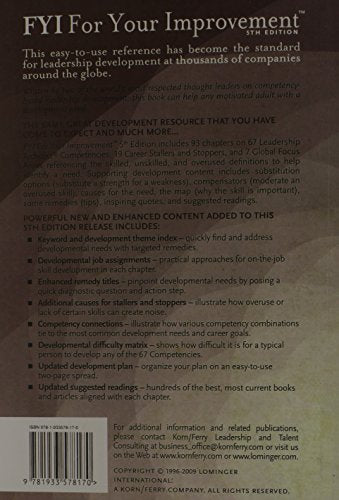 FYI: For Your Improvement – For Learners, Managers, Mentors