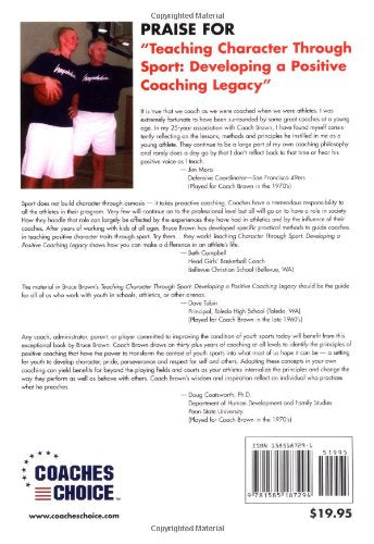 Teaching Character Through Sport: Developing a Positive Coaching Legacy