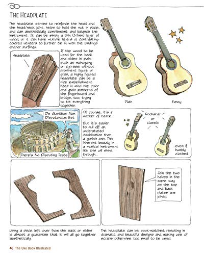 The Uke Book Illustrated: Design and Build the World's Coolest Ukulele (Fox Chapel Publishing) Graphic Novel Format Shows Every Step of Construction with 1,500 Beautiful Watercolor Illustrations