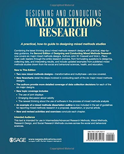 Designing and Conducting Mixed Methods Research by Creswell