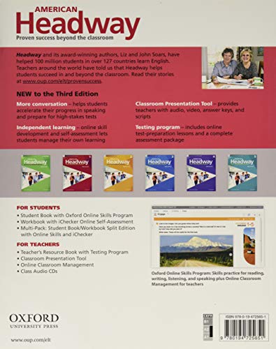 American Headway Third Edition: Level 1 Student Book: With Oxford Online Skills Practice Pack (American Headway, Level 1)