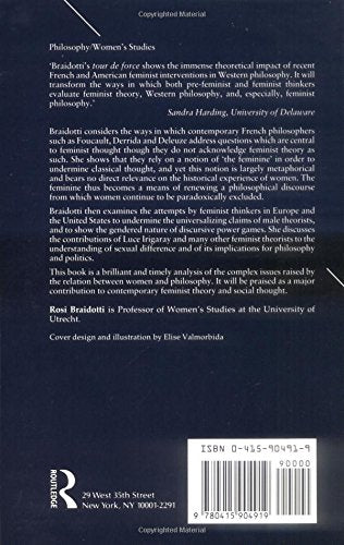 Patterns of Dissonance: A Study of Women in Contemporary Philosophy — back cover