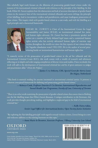 Fair Labelling and the Dilemma of Prosecuting Gender-Based Crimes at the International Criminal Tribunals