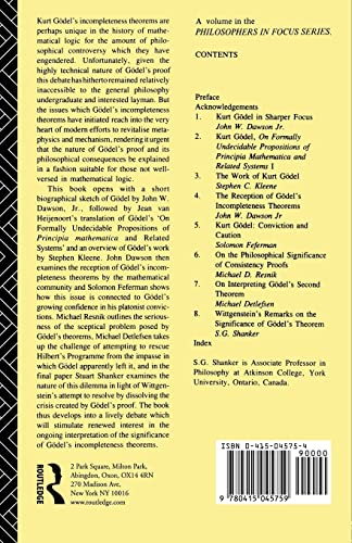 Gdel's Theorem in Focus (Philosophers in Focus)