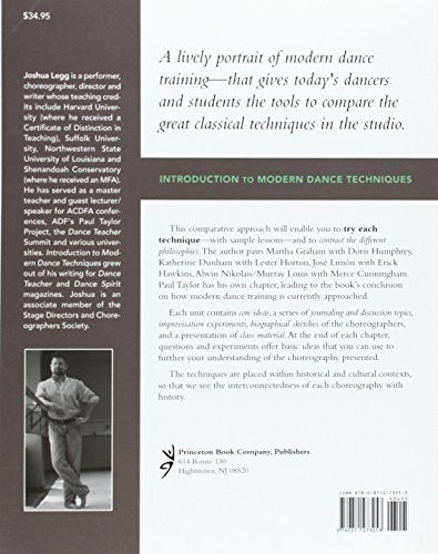 Introduction to Modern Dance Techniques — back cover
