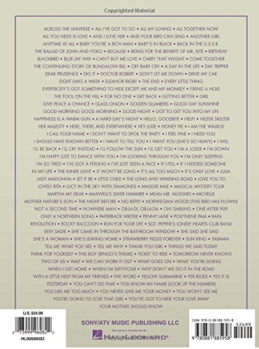 Beatles Complete Easy Guitar — back cover