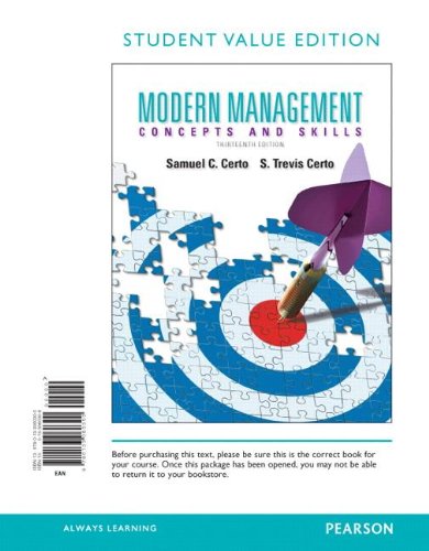 Modern Management, Student Value Edition (13th Edition)