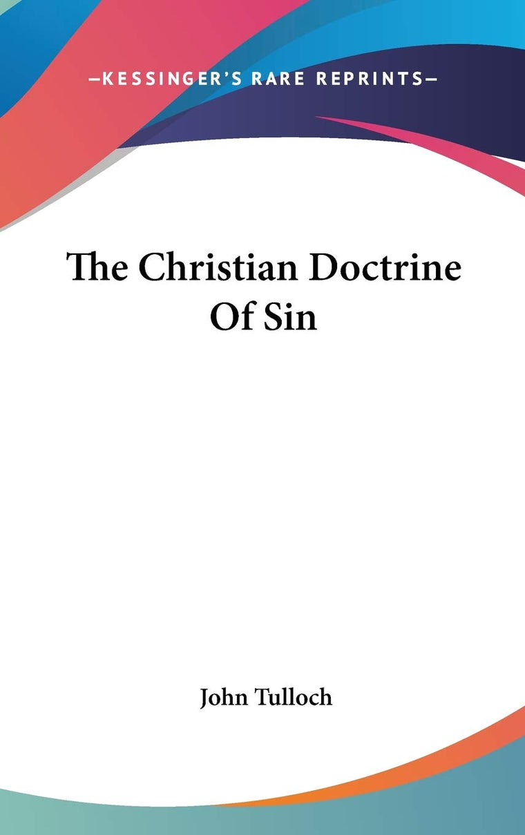 The Christian Doctrine Of Sin