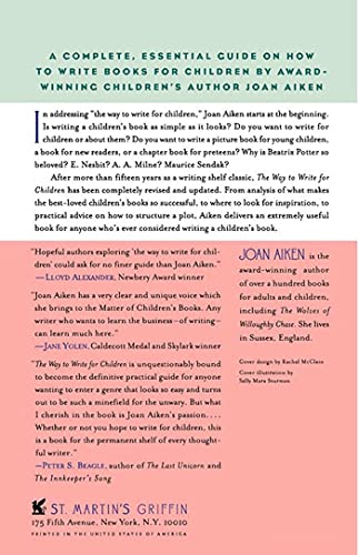 The Way to Write for Children: An Introduction to the Craft of Writing Children's Literature