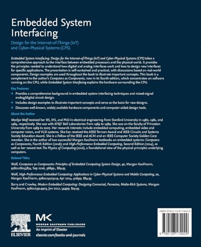 Embedded System Interfacing: Design for the Internet-of-Things (IoT) and Cyber-Physical Systems (CPS)