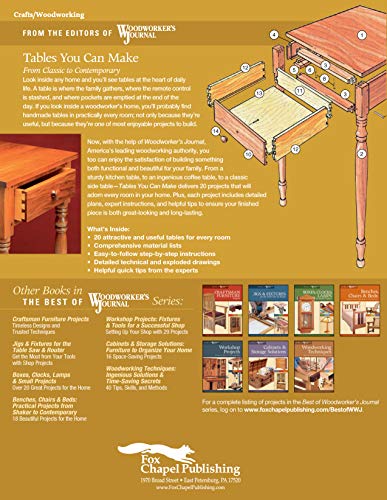 Tables You Can Make: From Classic to Contemporary (Best of Woodworker's Journal)