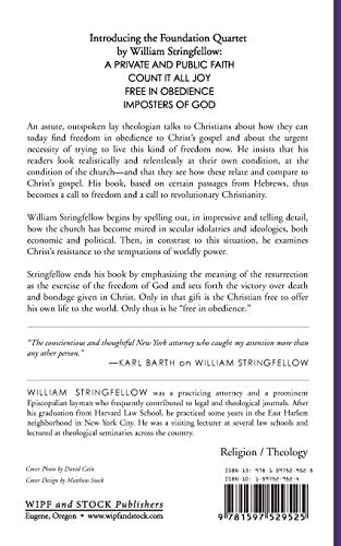 Free in Obedience (William Stringfellow Reprints)