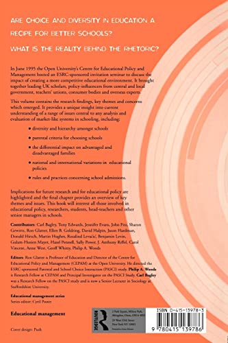 Choice and Diversity in Schooling: Perspectives and Prospects (Educational Management Series)