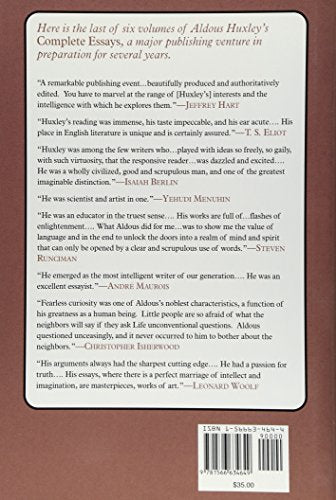 Complete Essays, Vol. 6: 1956-1963 and Supplement, 1920-1948 (Volume VI) — back cover