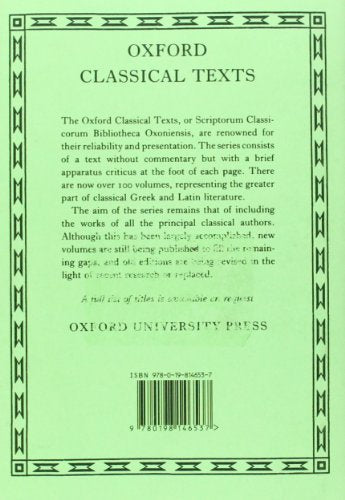 Opera (Oxford Classical Texts) (Latin Edition)