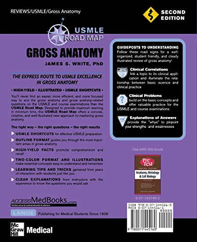 USMLE Road Map Gross Anatomy, Second Edition (LANGE USMLE Road Maps)