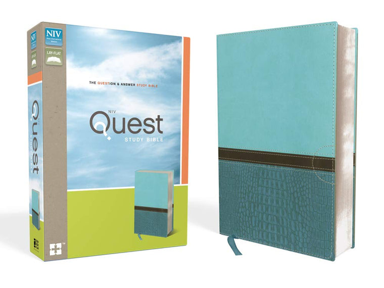 NIV, Quest Study Bible, Leathersoft, Teal: The Question and