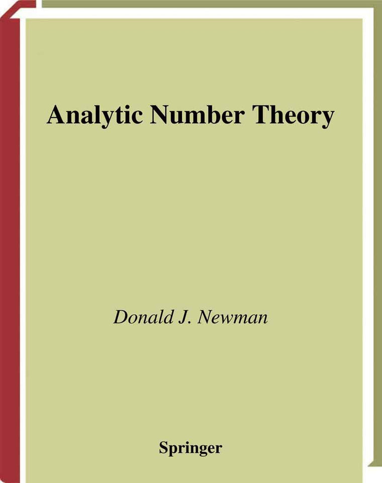 Analytic Number Theory (Graduate Texts in Mathematics, Vol. 177)