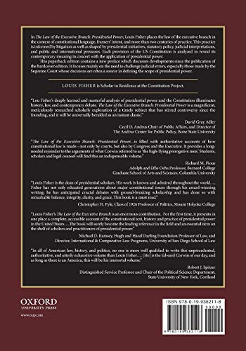 The Law of the Executive Branch: Presidential Power (Oxford Commentaries on American Law)