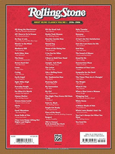 Rolling Stone Sheet Music Classics, Vol 1: 1950s-1960s (Roll