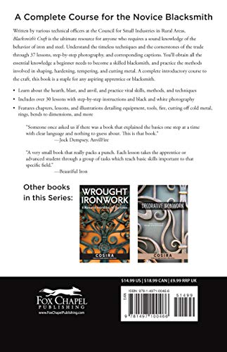 Blacksmith's Craft: An Introduction to Smithing for Apprentices & Craftsmen (Fox Chapel Publishing) 37 Foundational Lessons, Step-by-Step Instructions, Essential Knowledge, & Techniques for Beginners