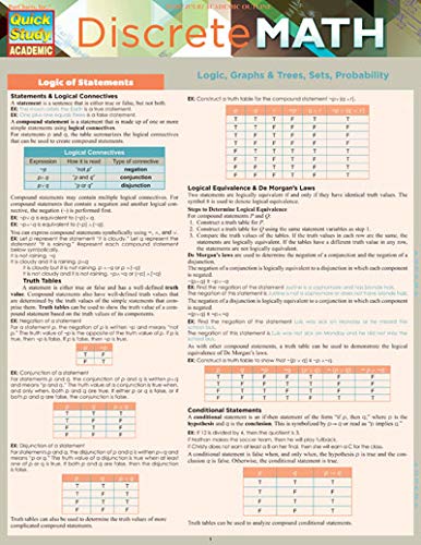 Discrete Mathematics (Quick Study Academic)
