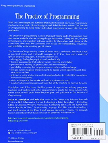 The Practice of Programming (Addison-Wesley Professional)