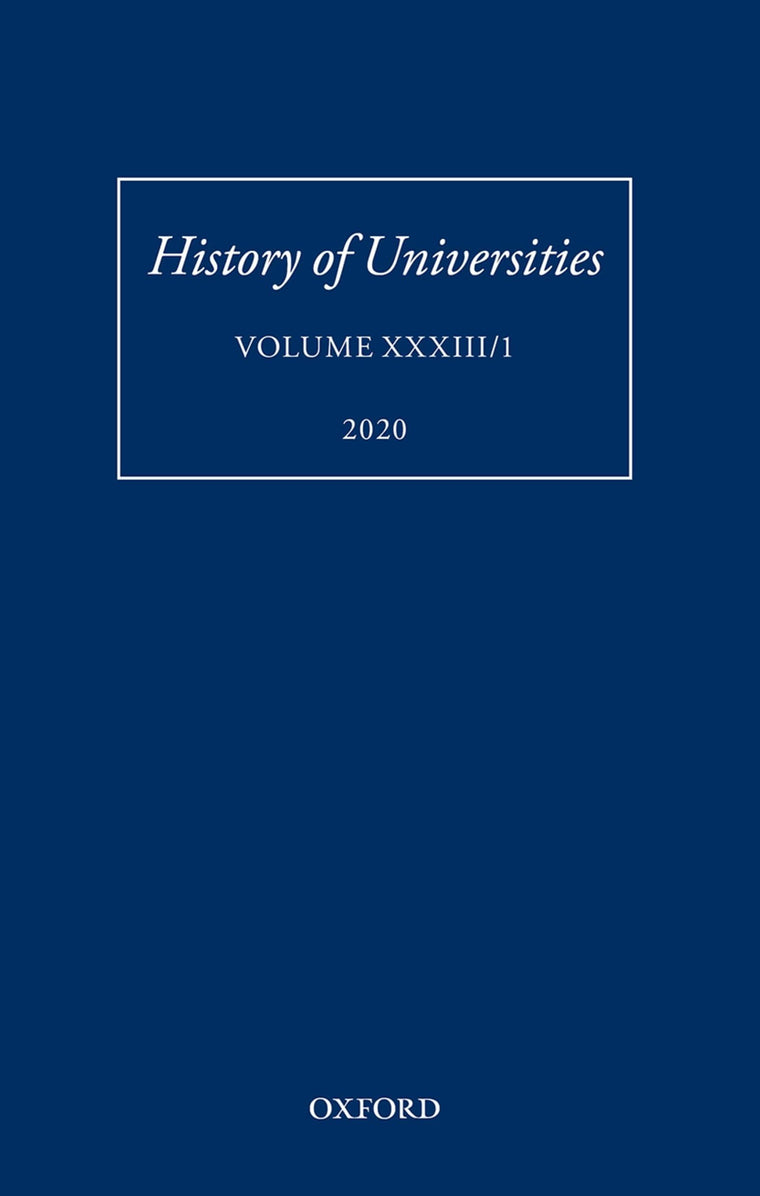 History of Universities XXXIII/1 (History of Universities Series)