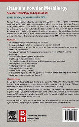 Titanium Powder Metallurgy: Science, Technology and Applications