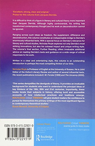 Jacques Derrida (Routledge Critical Thinkers)