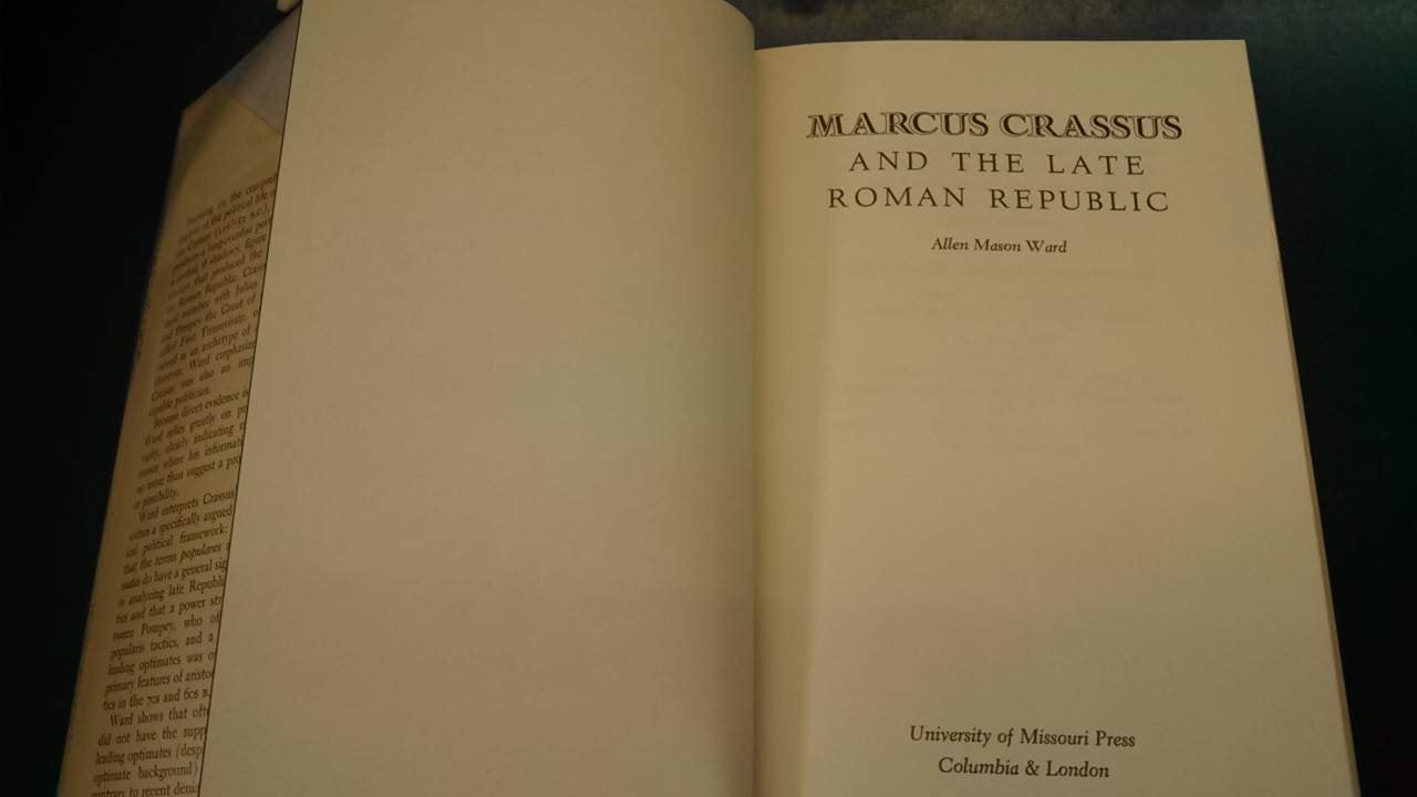 Marcus Crassus and the late Roman Republic