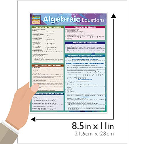 Algebraic Equations QuickStudy Laminated Reference Guide (QuickStudy Academic)