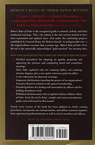 Robert's Rules of Order Newly Revised