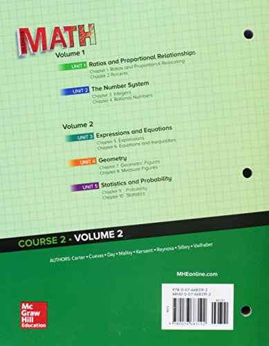 Glencoe Math 2016, Course 2 Student Edition, Volume 2