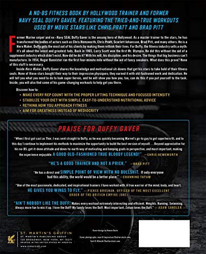 Hero Maker: 12 Weeks to Superhero Fit: A Hollywood Trainer's REAL Guide to Getting the Body You've Always Wanted — back cover