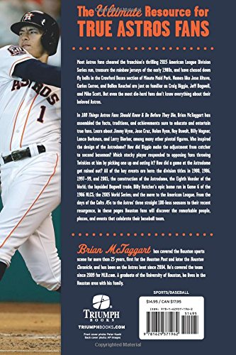 100 Things Astros Fans Should Know & Do Before They Die (100 Things...Fans Should Know)