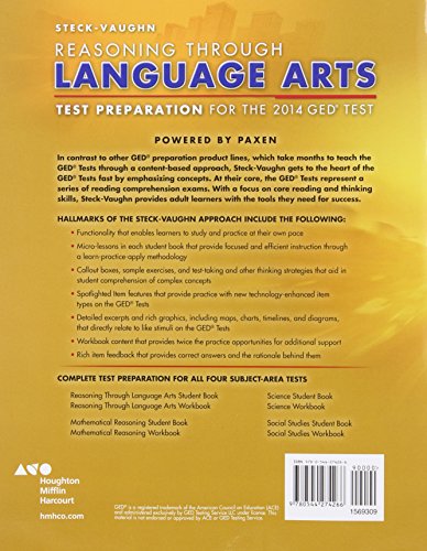 Steck-Vaughn Reasoning Through Language Arts: Test Preparation for the 2014 Ged Test
